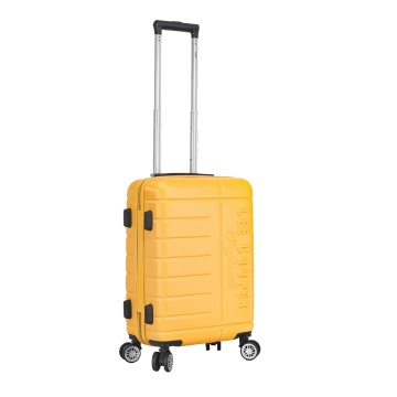Troler cabina Lee Cooper Brighton, ABS, 4 roti duble, cifru, 55 cm, galben - Img 8