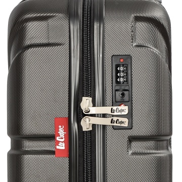 Troler Cabina Lee Cooper London, ABS, 4 Roti Duble, Cifru, 55 cm, Antracit - Img 7