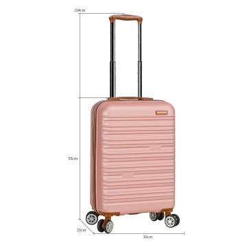 Troler cabina Madisson SW33803, ABS, cifru, 4 roti duble, 55 cm, rose - Img 11
