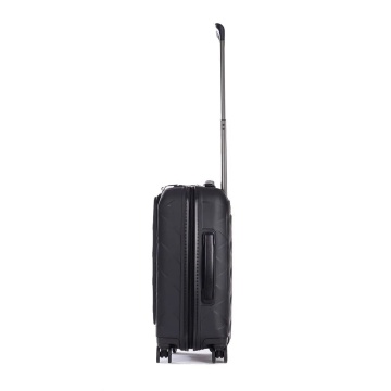 Troler Cabina Policarbonat/Piele Naturala Stratic Leather and More S - 55 cm Negru - Img 5