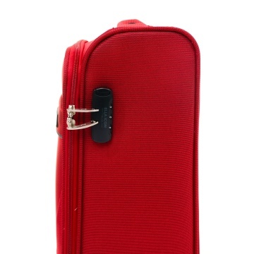 Troler Cabina Poliester 4 Roti Duble Ella Icon Petra Textil 2608 - 55 cm Rosu - Img 3
