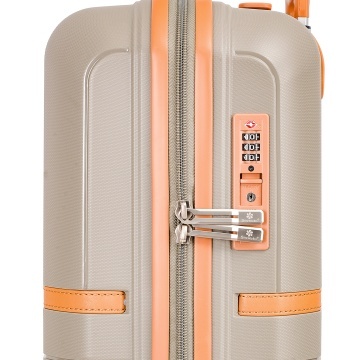 Troler Cabina Polipropilena, Fermoar Antifurt, Cifru TSA, Snowball, SW49403, 55.5 cm, Auriu - Img 8