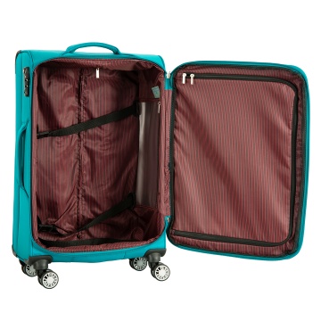 Troler Cabina Snowball SW87303, Fermoar Antifurt, 4 Roti Duble, Nylon, Cifru TSA, 55 cm, Kaki - Img 2