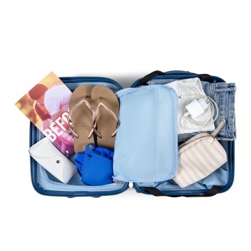 Troler cabina XS CarryOn Skyhopper Underseat, 40×30×20 cm, bagaj de mana Wizz Air, policarbonat, 19 L, cifru TSA, albastru - Img 2
