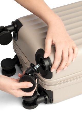 Troler Cabină XS Worldpack Underseat, 40×30×20 cm, Roți detașabile, ABS, 24 L, Bej - Img 3