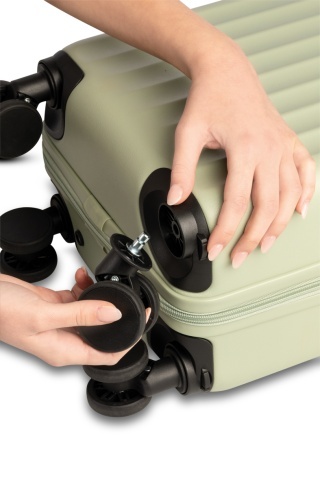 Troler Cabină XS Worldpack Underseat, 40×30×20 cm, Roți detașabile, ABS, 24 L, Verde - Img 3