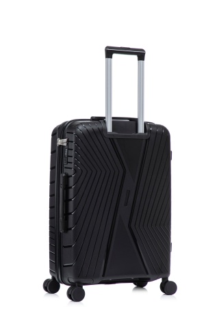 Troler de cabină Aventor AV105, 55x38x21.5 cm, polipropilenă, bagaj de mână, cifru TSA, 4 roți duble 360°, negru - Img 9