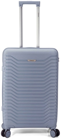 Troler de cabina Benzi BZ 5820, 55x33x20 cm, bagaj de mana, polipropilena, cifru, 4 roti 360°, albastru deschis