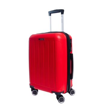 Troler de cabina extensibil Aventor AV101, 55x36x21.5 cm, bagaj de mana, polipropilena, +20% capacitate, fermoar antifurt, cifru TSA, rosu - Img 10