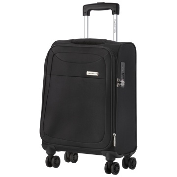 Troler de cabina extensibil CarryOn Air, bagaj de mana, 55x35x20 cm, poliester, +20% capacitate, 2.3 kg, negru