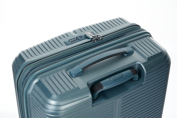 Troler de cabina extensibil Verage Rome, bagaj de mana, 55x38x20 cm, +20% capacitate, fermoar antifurt, polipropilena, cifru TSA, 4 roti 360°, verde - Img 6