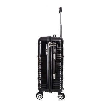 Troler de cabina Lee Cooper LC32203, policarbonat, 4 roti duble, cifru, 55 cm, negru - Img 4