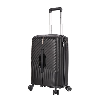 Troler de cabina Snowball SW47203, polipropilena, fermoar antifurt, cifru TSA, 4 roti duble, 55 cm, negru