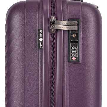 Troler de cabina Snowball SW47203, polipropilena, fermoar antifurt, cifru TSA, 4 roti duble, 55 cm, mov - Img 11