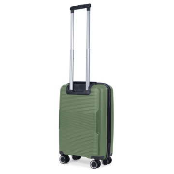 Troler de cabina TravelZ Swinger, polipropilena, cifru TSA, 4 roti duble, 55 cm, verde - Img 3