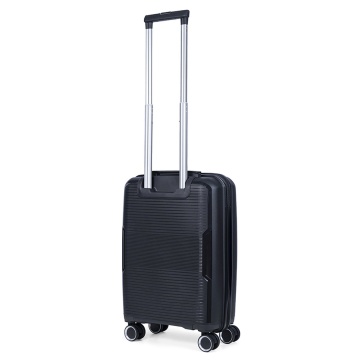 Troler de cabina TravelZ Swinger, polipropilena, cifru TSA, 4 roti duble, 55 cm, negru - Img 4