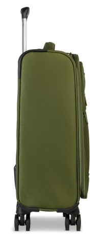 Troler de cabină Worldpack Bern F10508, 55x37x24 cm, bagaj de mână, poliester, cifru TSA, 4 roți duble, verde olive - Img 5