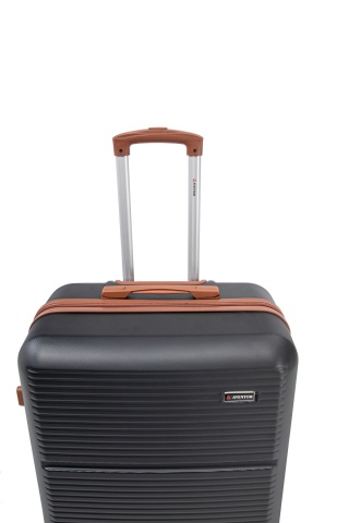 Troler Mare Aventor, 77x47x28 cm, ABS, Cifru, 4 Roți Duble 360°, 91 L, AV107, Negru - Img 5