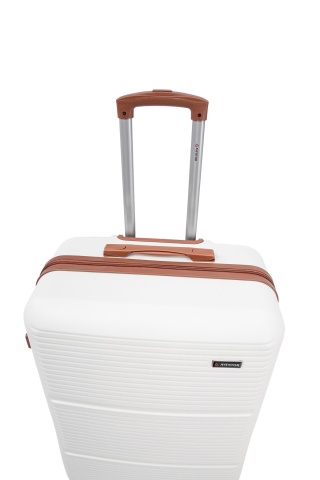 Troler Mare Aventor, 77x47x28 cm, ABS, Cifru, 4 Roți Duble 360°, 91 L, AV107, Alb - Img 6