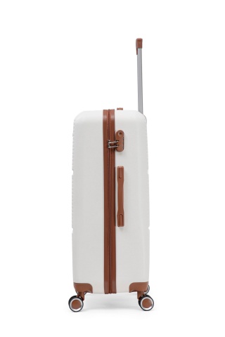 Troler Mare Aventor, 77x47x28 cm, ABS, Cifru, 4 Roți Duble 360°, 91 L, AV107, Alb - Img 16