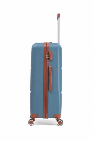 Troler Mare Aventor, 77x47x28 cm, ABS, Cifru, 4 Roți Duble 360°, 91 L, AV107, Albastru - Img 16