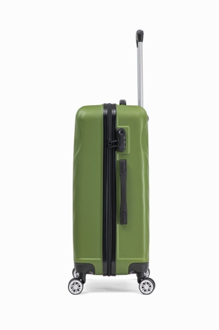 Troler mare Aventor AV104, 76x49x29 cm, bagaj de cala, 100%ABS, cifru, 4 roti duble 360°, verde, RESIGILAT - Img 7