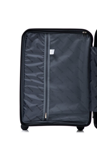 Troler mare Aventor AV106, 75x50x29.5 cm, polipropilena, bagaj de cala, cifru TSA, negru - Img 3
