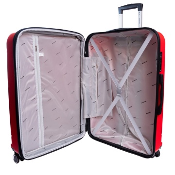 Troler mare extensibil Aventor AV101, 75.5x50x30 cm, polipropilena, bagaj de cala, fermoar antifurt, +20% capacitate, cifru TSA, rosu - Img 4