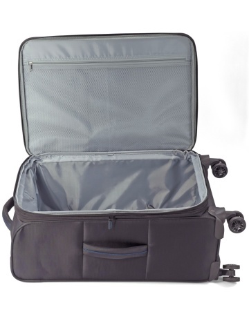 Troler mare extensibil Benzi BZ 5825, poliester, bagaj de cala, 78x48x31 cm, 4 roti duble la 360°, verde inchis - Img 2