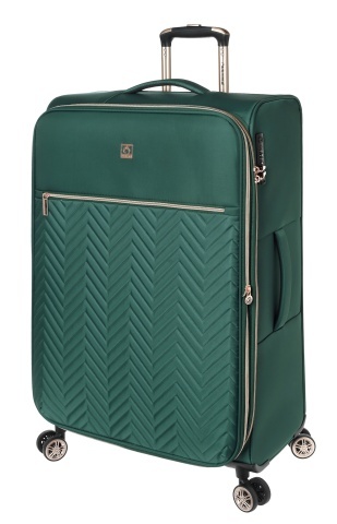Troler mare extensibil Diplomat Monaco 78x48x31/36 cm, +25% capacitate, fermoar antifurt, bagaj de cala, poliester, verde