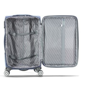 Troler mare extensibil Madisson, 76x46x28/33 cm, poliester, bagaj de cală, 4 roți duble, cifru, SW55104, bleumarin - Img 2