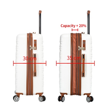 Troler mare extensibil Madisson SW33803, ABS, cifru, 4 roti duble, 77 cm, alb/milky - Img 3
