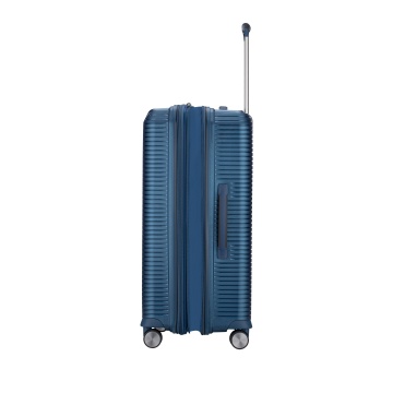 Troler mare extensibil Verage Rome, bagaj de cala, 77x50x31cm, +20% capacitate, fermoar antifurt, polipropilena, cifru TSA, 4 roti 360°, albastru - Img 3