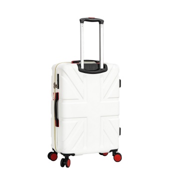Troler Mare Lee Cooper London, ABS, 4 Roti Duble, Cifru, 76 cm, Alb/Milky - Img 8