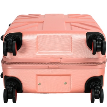 Troler Mare Lee Cooper London, ABS, 4 Roti Duble, Cifru, 76 cm, Rose - Img 15