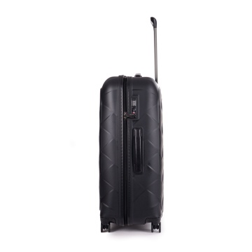 Troler Mare Policarbonat/Piele Naturala Stratic Leather and More L - 76 cm Negru - Img 5