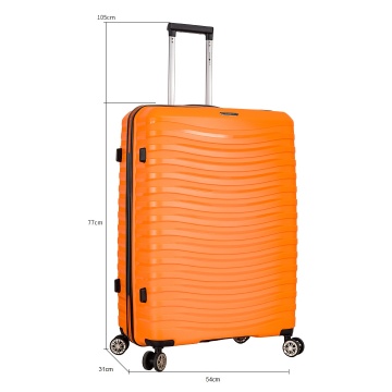 Troler mare Snowball SW43803, polipropilena, cifru TSA, 4 roti duble, 77 cm, portocaliu - Img 3