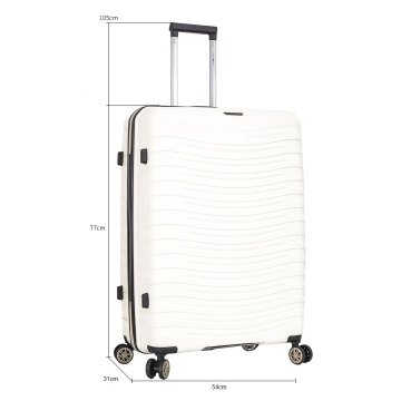 Troler mare Snowball SW43803, polipropilena, cifru TSA, 4 roti duble, 77 cm, alb - Img 3