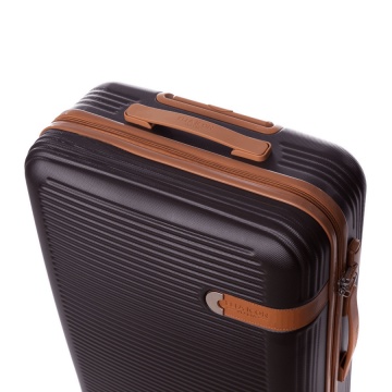 Troler Mediu ABS 4 Roti Duble ELLA ICON STYLE 1158-70 cm Maro - Img 4