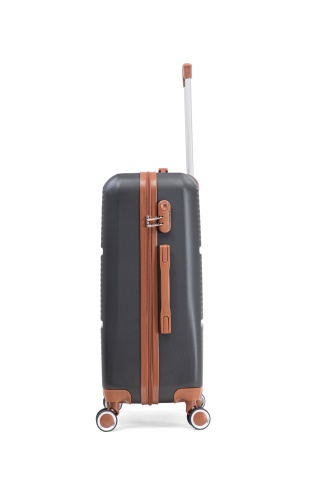 Troler Mediu Aventor, 67x41x25.5 cm, ABS, Cifru, 4 Roți Duble 360°, 61 L, AV107, Negru - Img 15