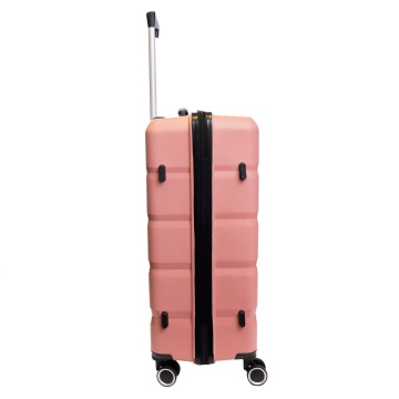 Troler mediu Aventor AV102, bagaj de cala, 62.5x40.5x25 cm, polipropilena, cifru TSA, 4 roti duble 360°, rose - Img 3