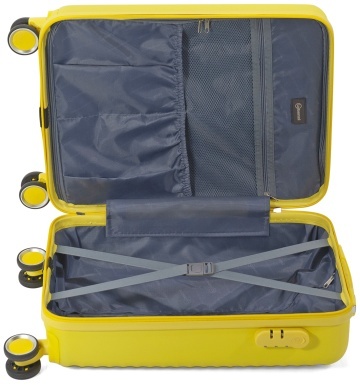 Troler Mediu Benzi BZ 5687, ABS, 4 Roti Duble, 66 cm, Galben - Img 2