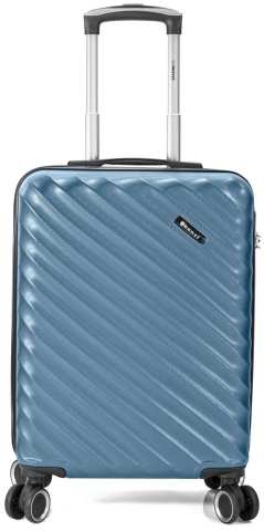 Troler mediu Benzi BZ 5812, ABS, cifru, 4 roti duble, 67 cm, albastru
