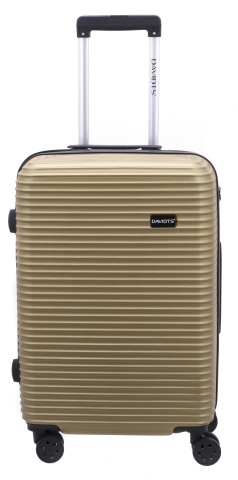 Troler Mediu Davidts Aviator, ABS, Cifru TSA, 64 cm, Auriu - Img 3