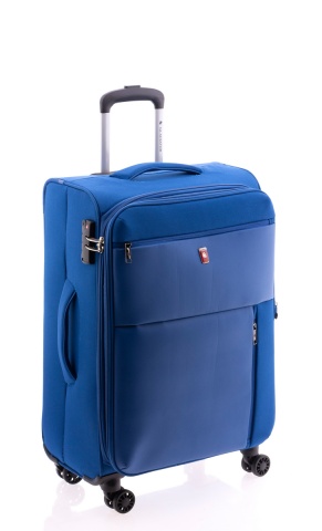 Troler Mediu, Extensibil, 4 Roti Duble, Nylon, Gladiator, Arctic, MG 3711 - 66 cm, Albastru