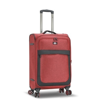 Troler Mediu Extensibil 66x41x24 cm Lee Cooper, Poliester, 4 Roti Duble, LC33503, Grena - Img 14