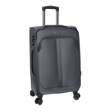Troler Mediu Extensibil 68x41x30 cm Diplomat, Poliester, Cifru, ZC208, Gri