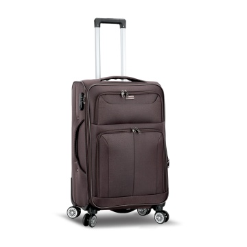Troler mediu extensibil Madisson, 66x41x24/29 cm, poliester, bagaj de cală, 4 roți duble, cifru, SW55104, maro - Img 21