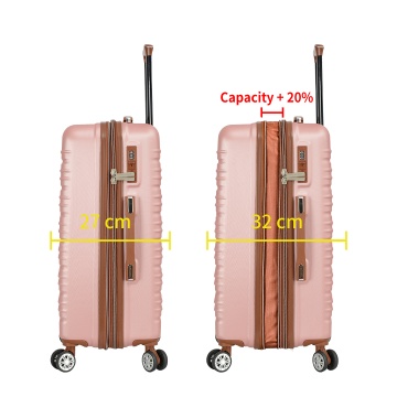 Troler mediu extensibil Madisson SW33803, ABS, cifru, 4 roti duble, 67 cm, rose - Img 20