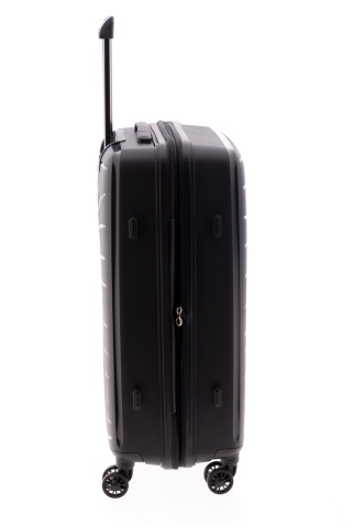 Troler Mediu Extensibil, Polipropilena, Cifru, Roti cu Suspensie, Gladiator Flow, MG 1711 - 68 cm, Negru - Img 5